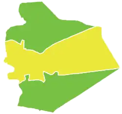 Map of as-Suwayda District within as-Suwayda Governorate