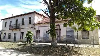 Abandoned old house and kafana near village waterfront