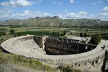 Well preserved Roman theatre of Aspendos