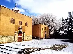 Assyrian church of St. George (left) and Armenian church of St. Mary (right) in Reyhanabad