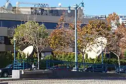 Antennas outside the KGO-TV studios, west of The Embarcadero; KRON-TV is housed in the same building.