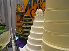 Wedding cakes at a bridal show