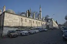 Atik Valide Mosque complex from the south, with the exterior of the medrese visible