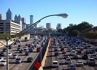 Downtown Connector view of the downtown skyline