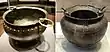 Bronze cauldrons. Left Cabárceno [es], Spain. Right Chiseldon, England.