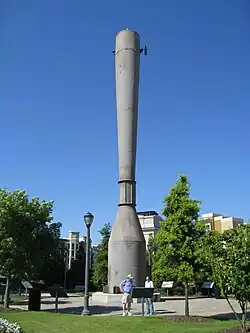 Monument to the old steel mill in Atlantic Station