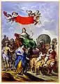 One of the four title prints of the Atlas van der Hagen. This one is from the part: Arctico Norwegio Succia Dania Russia Polonia Ukraniae Hung:a Germania.