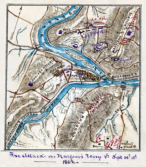 Image 17Battle of Harpers Ferry, by Robert Knox Sneden