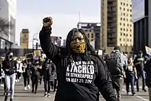 Image 13Nekima Levy Armstrong protesting against the murder of George Floyd (from History of Minnesota)