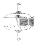 Drawing of the external rotor motor from the US-Patent US662484 A