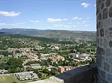 Aubenas seen from the castle ramparts