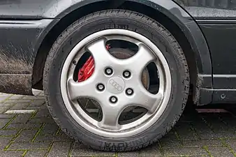 Factory 7.0 J × 17 in Porsche 'Cup' wheels and Brembo brakes (from a Porsche 964)