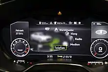 MMI-Menu on Audi virtual cockpit, Audi TT 8S