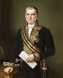 Augustine Dumon-Dumortier wearing the Grand Cross of the order back when the Grand Cross star resembled the Grand Officer of today.