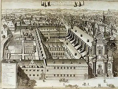 The Augustinian Monastery depicted in Chorographia Sacra Brabantiae, 17th century