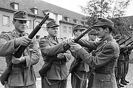 Troops training with M1 Garands during the 1950s