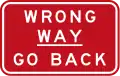 (G9-69) Wrong Way - Go Back