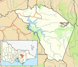 Merton is located in Shire of Mansfield