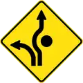 (MR-WDAD-16) Roundabout Directional Lanes (Used in Western Australia)