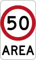 (R4-10) 50 km/h Speed Limit Zone Area