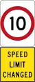 New 10 km/h Speed Limit (Used in South Australia)