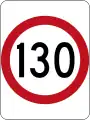 (R4-1) 130 km/h Speed Limit (Used in the Northern Territory)