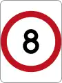 (R4-1) 8 km/h Speed Limit