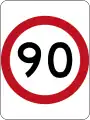 (R4-1) 90 km/h Speed Limit