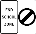 (R4-231-1) End School Zone (Used in New South Wales) (return to open Speed Limit)