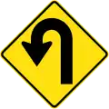 (W1-7) Hairpin curve to left