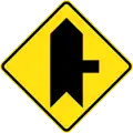 (W2-209) Priority side road intersection from right (Used in New South Wales)