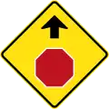 (W3-1) Stop Sign ahead