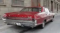 Australian assembled 1965 Pontiac Parisienne, with trunk lid mounted amber turn-signal indicators.