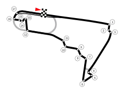 Layout of the Autódromo Hermanos Rodríguez