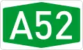 A52 motorway shield