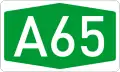 A65 motorway shield