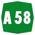 Autostrada A58 shield}}