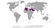 Map of full-catalog availability of Anghami music streaming service