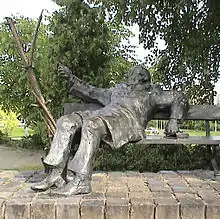 Statue of Lőrinc Szabó, Miskolc