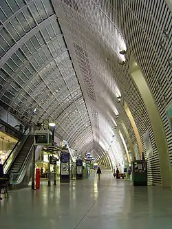 The inside of the station.