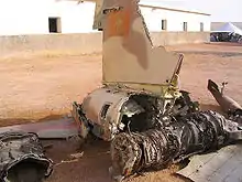 Moroccan Mirage F-1 attack aircraft shot down by SPLA forces during the Western Sahara War