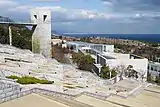 Awaji Yumebutai, showing the view and the stairs down