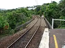 Rail overbridge at the southern end of the station