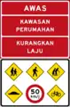 Residential area warning sign. Usually found in Klang Valley area.