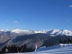 The blue piste "Bonascre" at Ax 3 Domaines