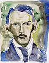 Självporträtt (watercolour) (Self-portrait)