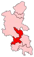 A medium constituency stretching from the centre to the southwest of the county.