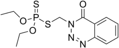 Skeletal formula of azinphos-ethyl