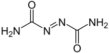 Skeletal formula of azodicarbonamide