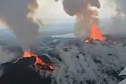 Lava fountains at Holuhraun